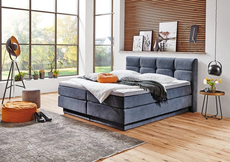 Boxspringbett PORTAGE 160 x 200 cm anthrazit
