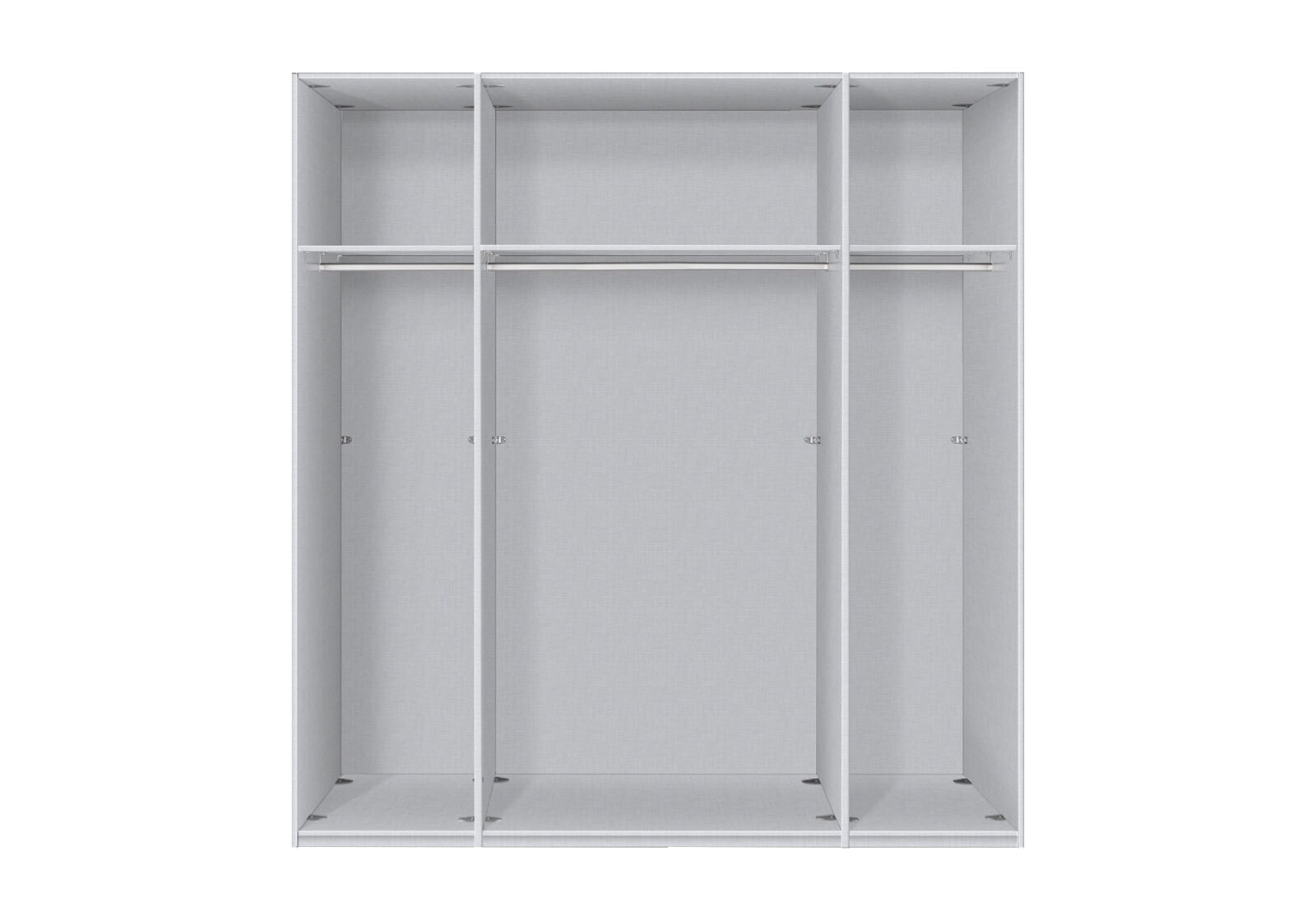Kleiderschrank NEW JERSEY ADS-II 200 x 58 cm Polarweiß /Lack weiß