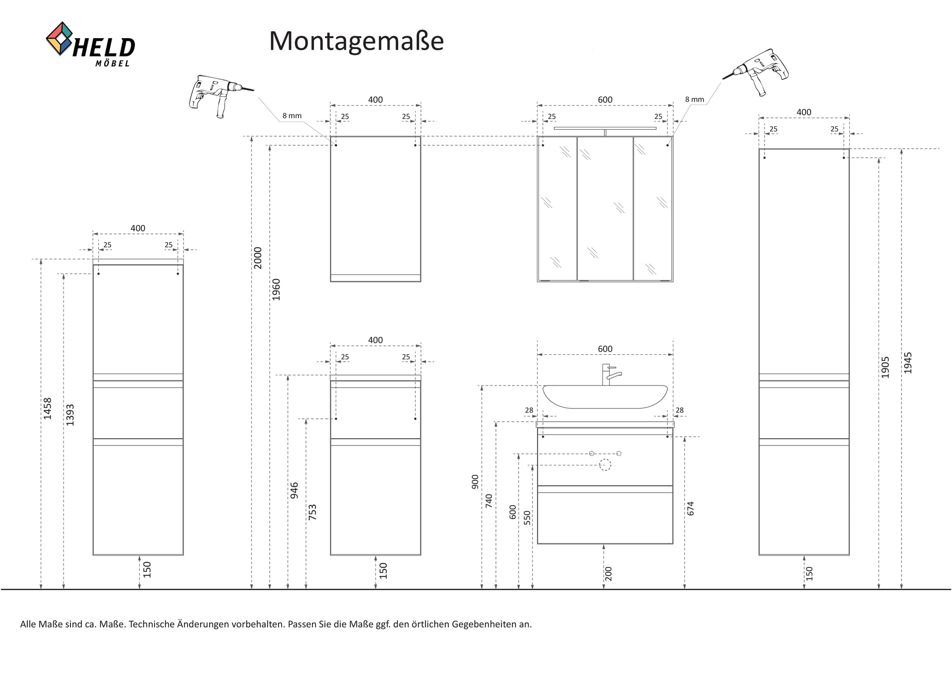 Bad-Waschbeckenunterschrank GENT hellgrau 85cm 