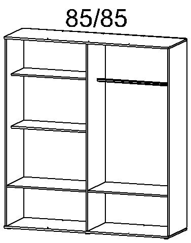 Kleiderschrank RASANT 168 cm Alpinweiß NB