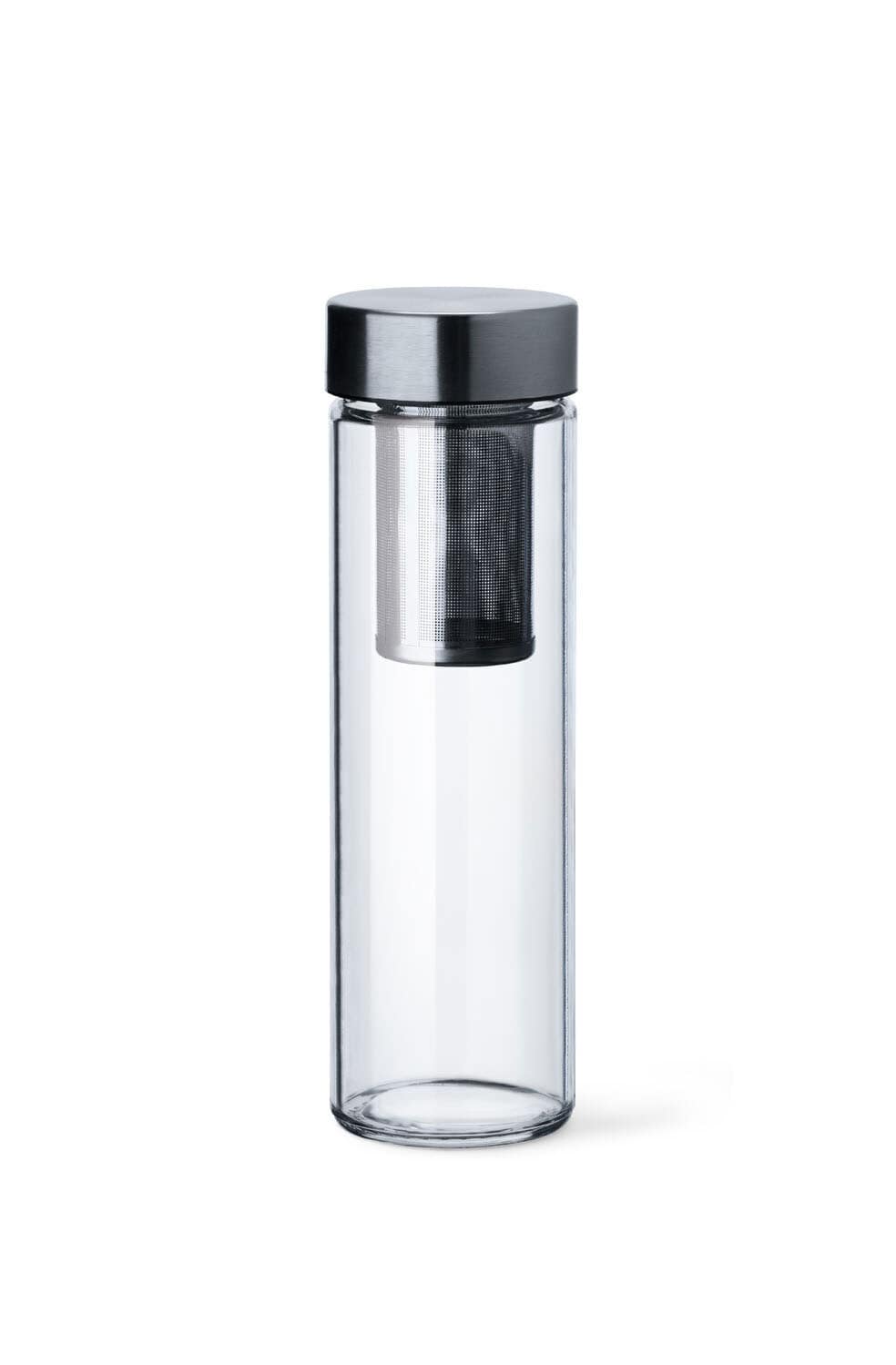 SIMAX Trinkflasche 500 ml transparent/ silberfarbig