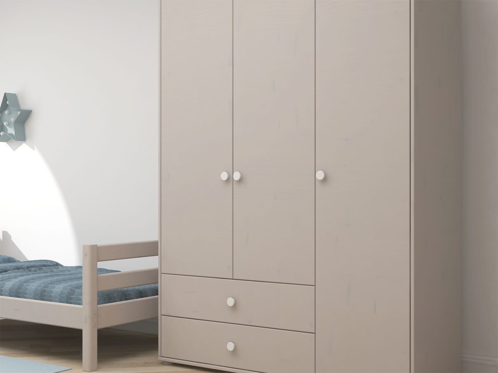 FLEXA Baby-Kleiderschrank CLASSIC grau