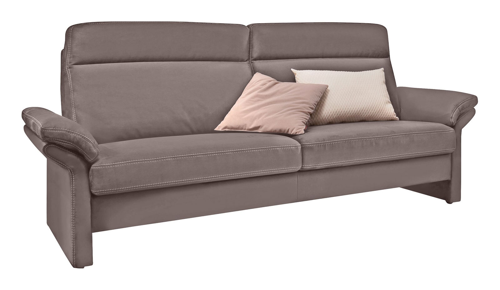 LASCONDO Sofa 3-Sitzer MAXIM I 198 cm Stoffbezug crown fangobraun