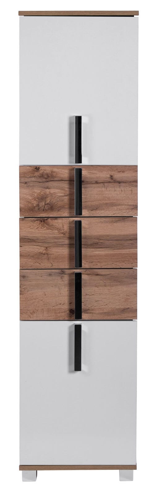 Hochschrank LUCA 40,3 x 163,7 cm weiß/ Eiche Landhaus