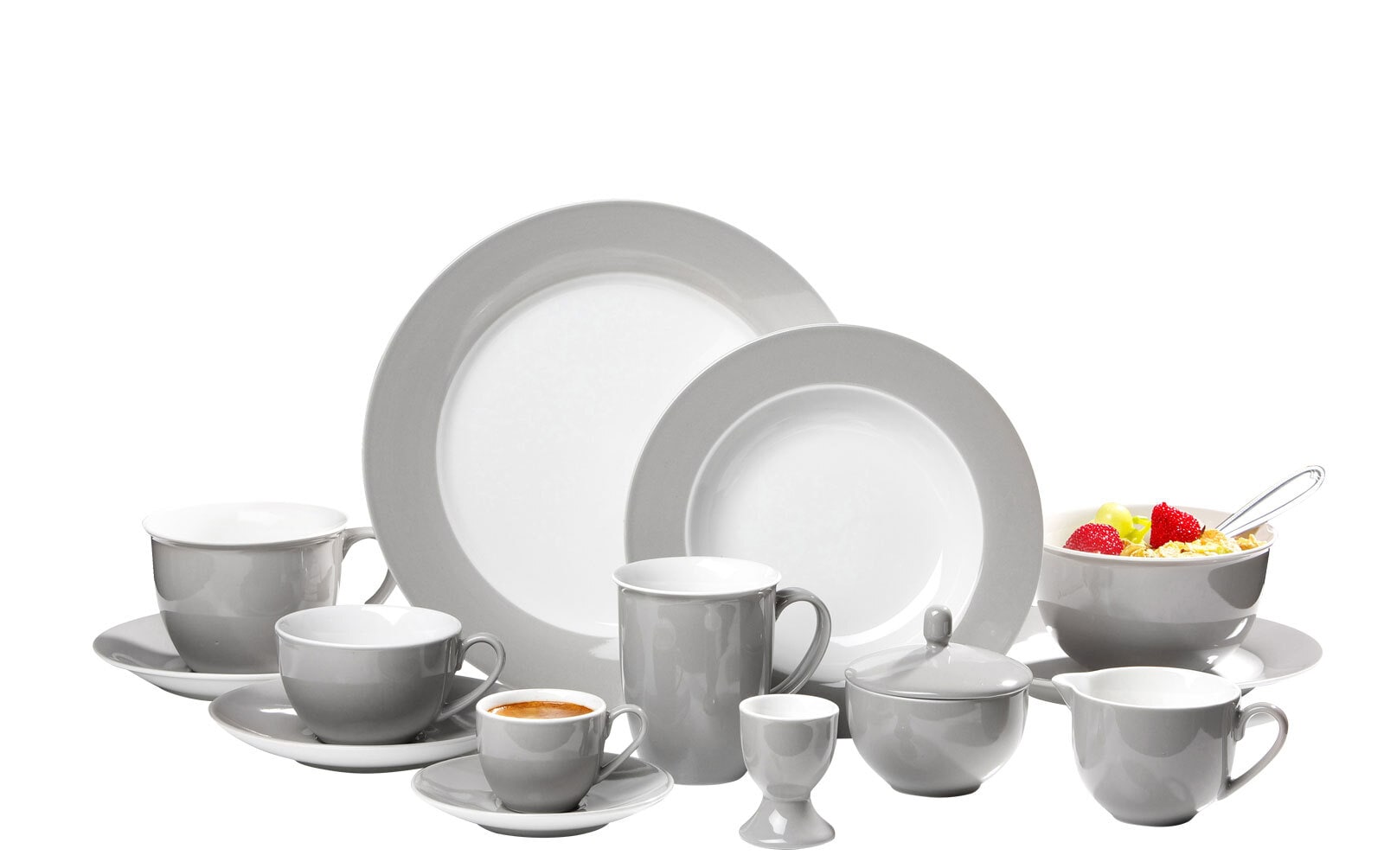 Ritzenhoff & Breker Kaffeetasse DOPPIO 6er Set grau