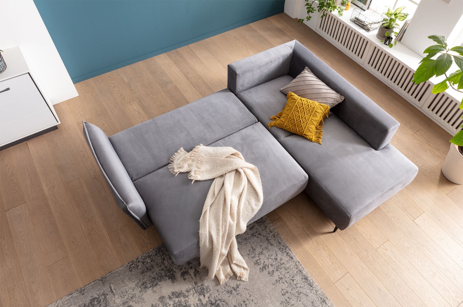 LIV‘IN Ecksofa FRAO 243 x 191 cm grau