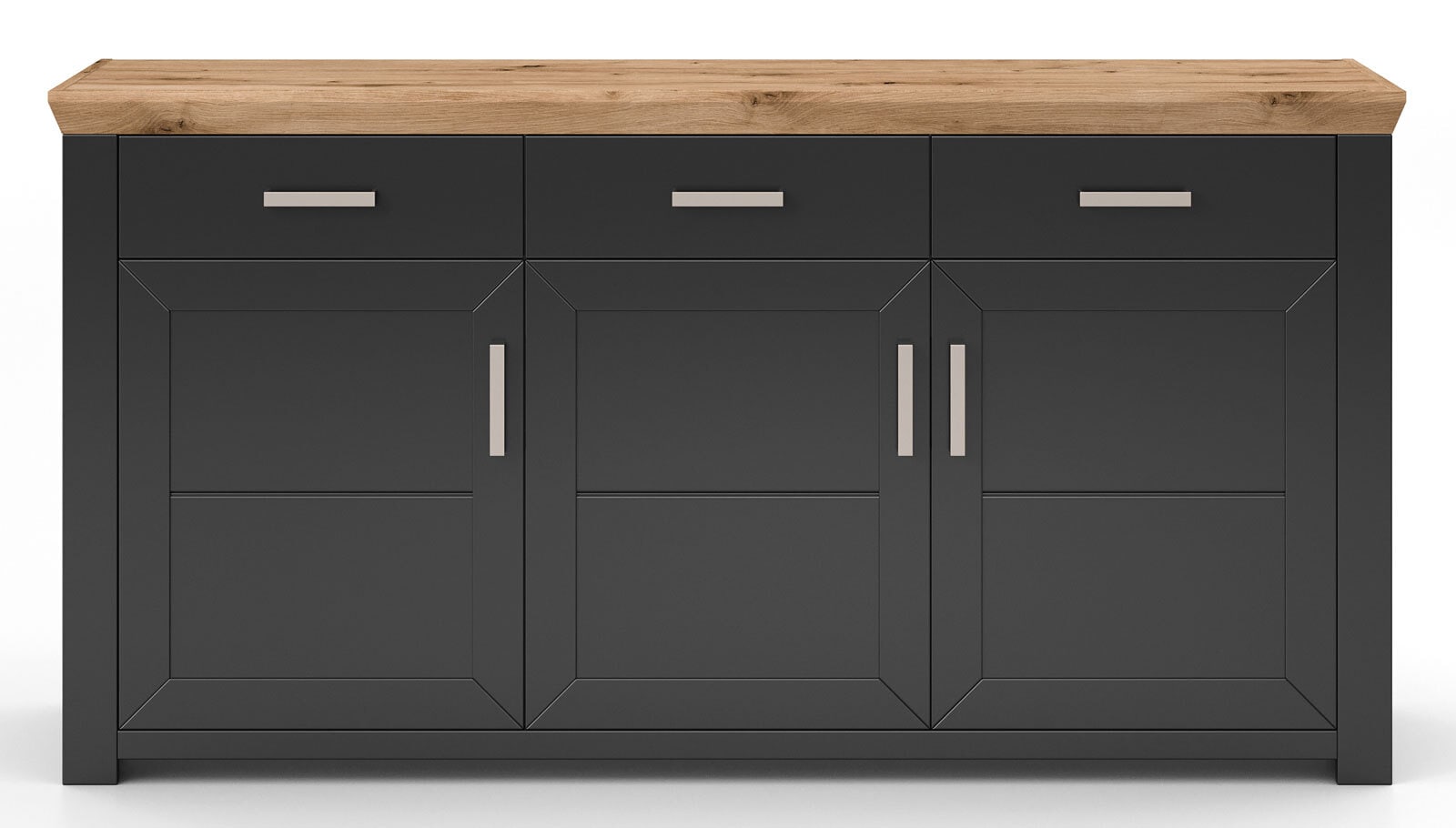 set one by Musterring Sideboard YORK 52 anthrazit /Eiche Artisan