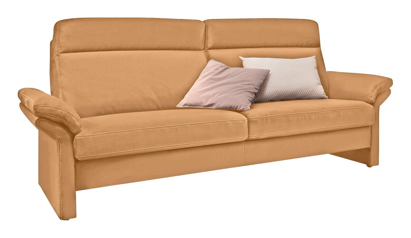 LASCONDO Sofa 3-Sitzer MAXIM I 198 cm Stoffbezug crown currygelb 