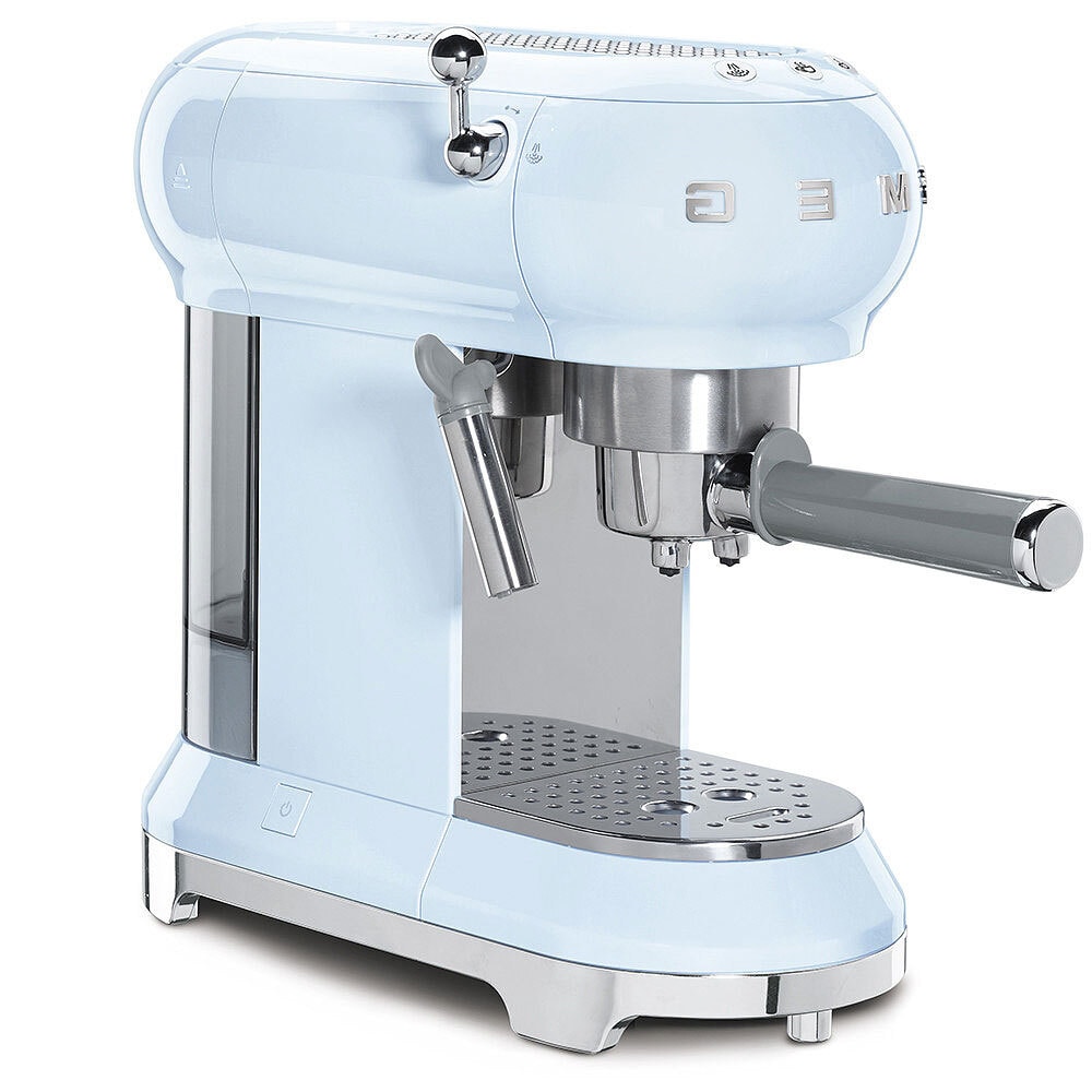 SMEG Espresso-Kaffeemaschine Retro Pastellblau