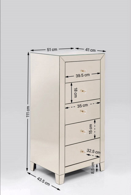 KARE DESIGN Hochkommode 110 x 49 cm braun