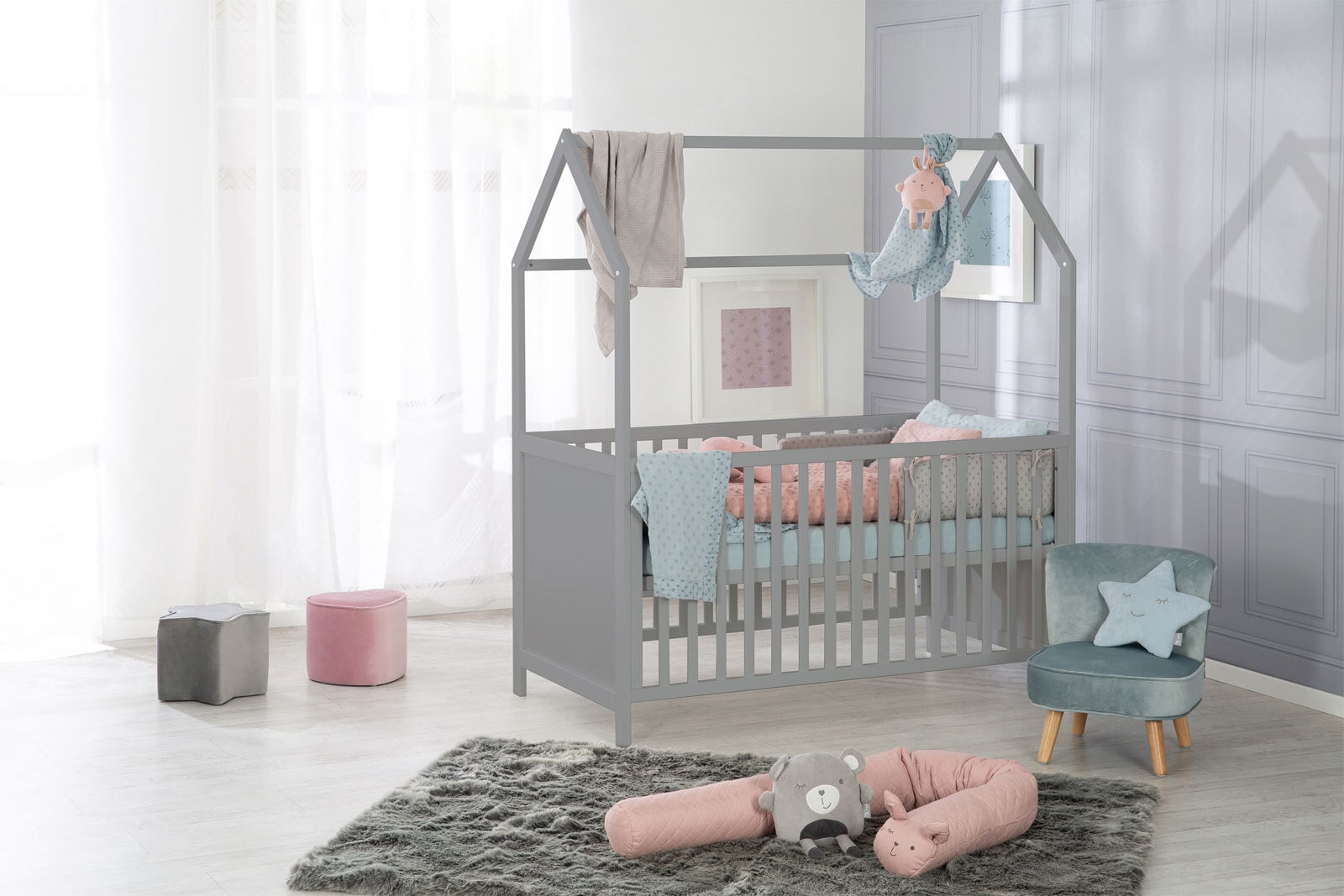 roba Babybett HAUSBETT 70 x 140 cm taupe