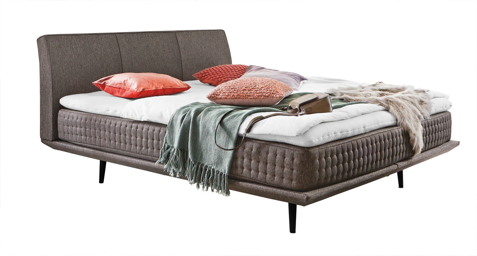 MONDO Boxspringbett SENTA 180 x 200 cm braun