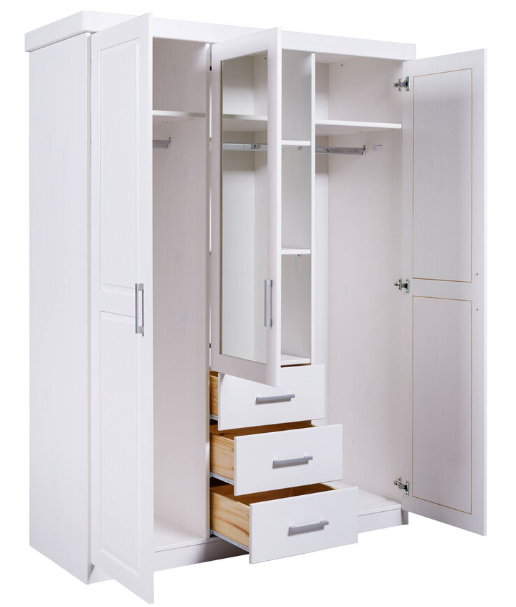 Drehtürenschrank THILO 140 x 190 cm weiß