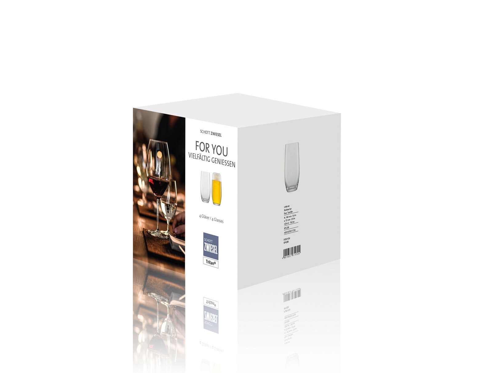 SCHOTT ZWIESEL Bierglas FOR YOU 4er Set