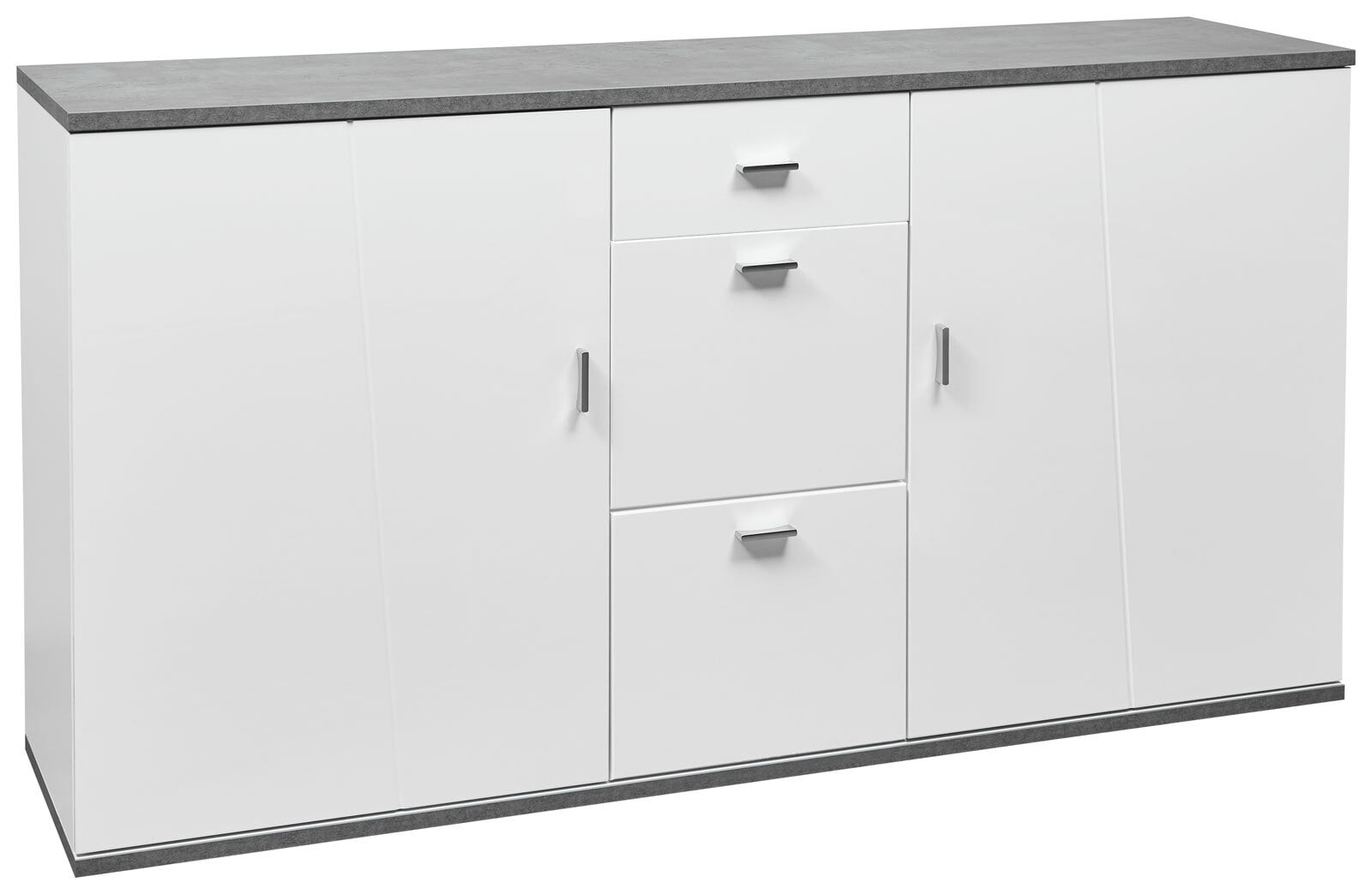 Sideboard MARIE 170 cm Holznachbildung weiß/grau