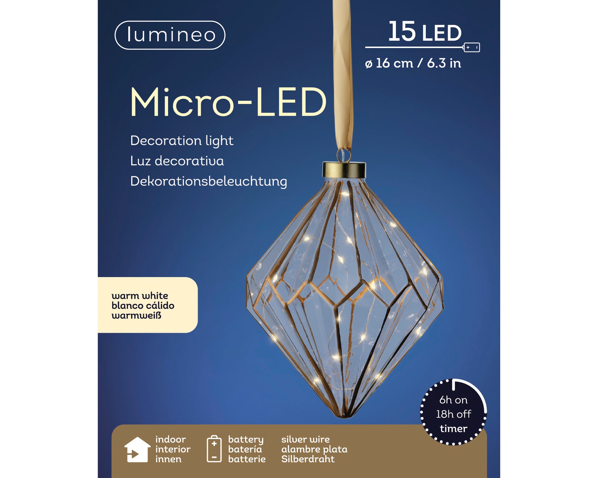 Lichtobjekt LED Diamant 20 cm