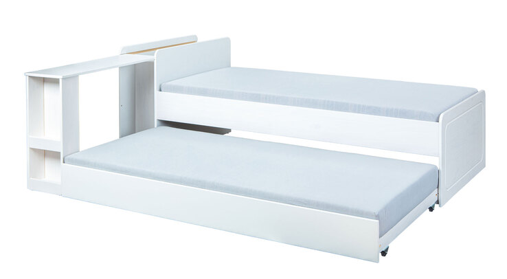 Stauraum-/Funktionsbett CHRIS 90 x 200 cm weiß