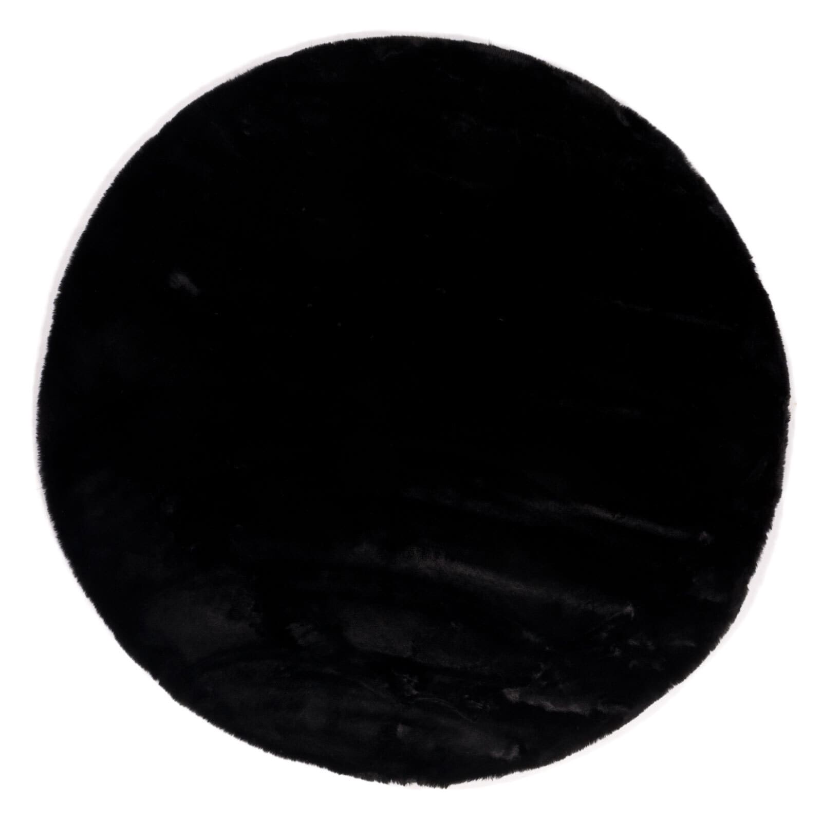 Hochflorteppich DREAM 160 cm rund schwarz