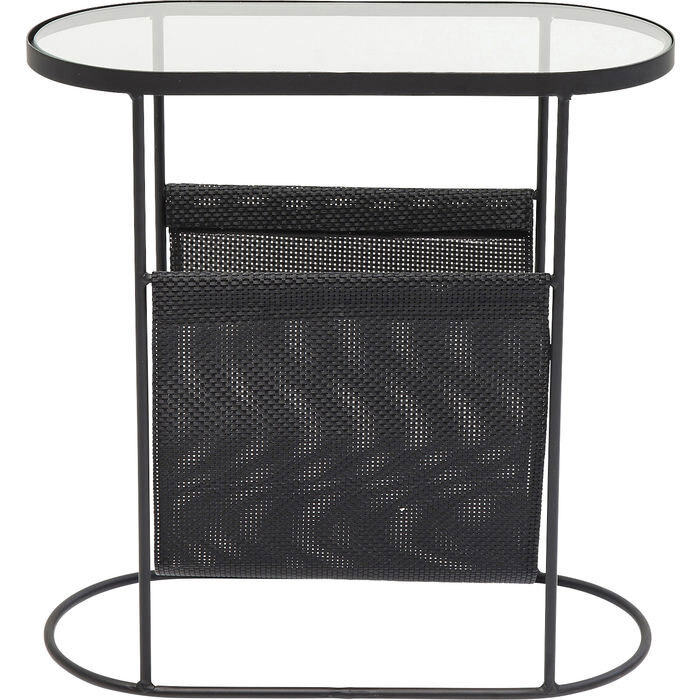 KARE DESIGN Beistelltisch MESH 54 x 54 x 25 cm Stahl/Glas schwarz