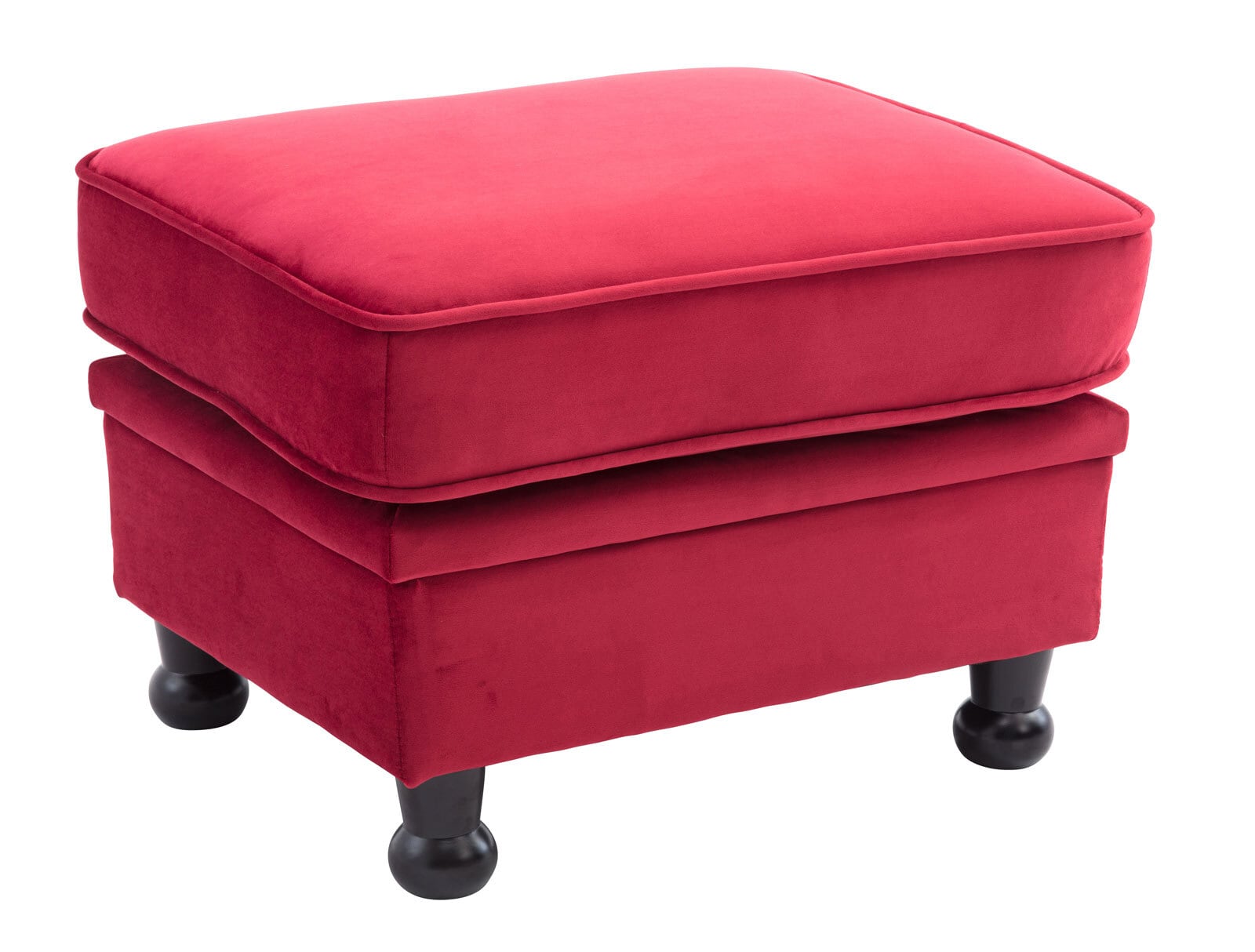 Hocker LONDON Samt rot