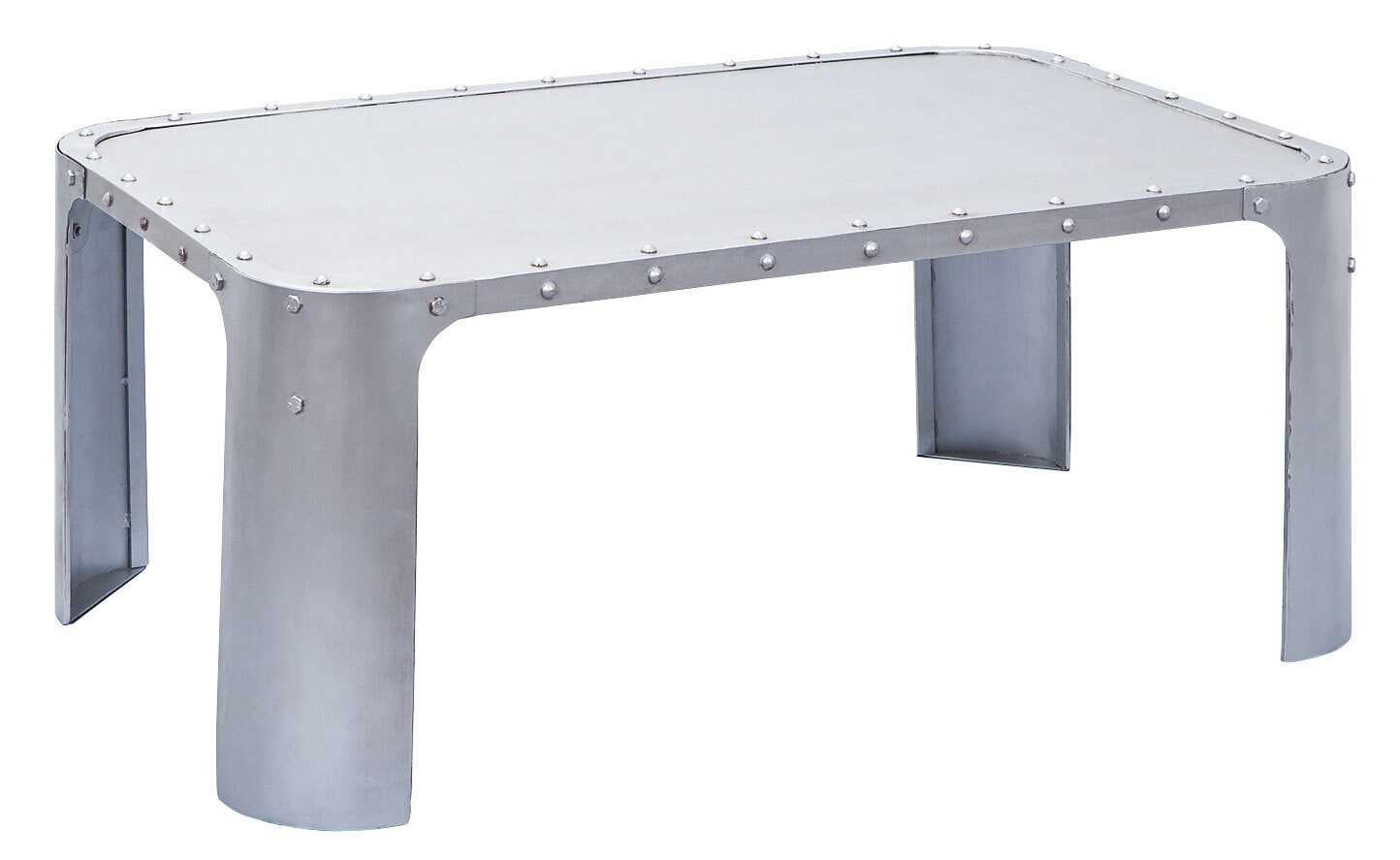 Couchtisch MATTEO110 x 45 cm Metall Silberfarbig