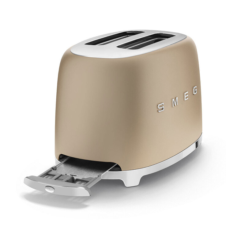 SMEG Toaster 2-Schlitz KOMPAKT Champagner matt