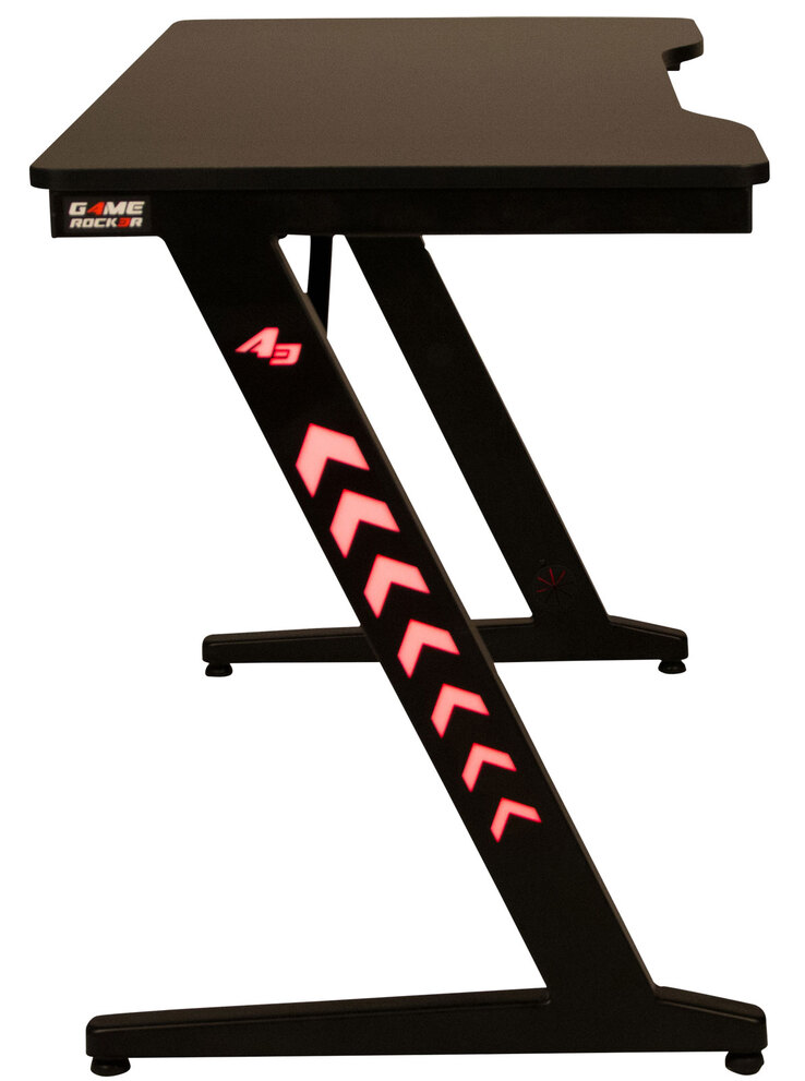 Gaming Tisch GAME ROCKER 120 x 60 cm schwarz
