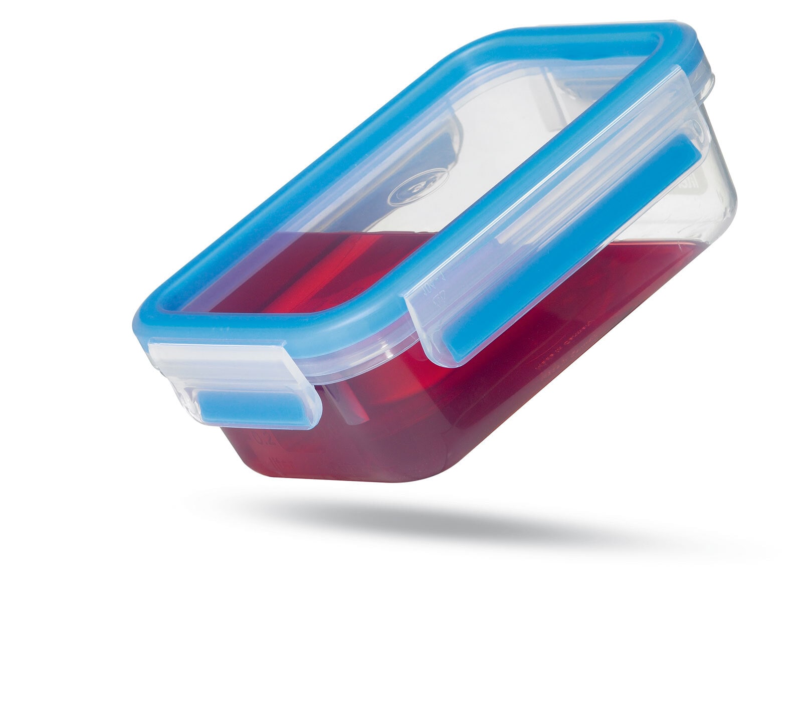 EMSA Glas Frischhaltedosen im 3-teilig stapelbar CLIP & CLOSE 3 x 0,55 l Blau