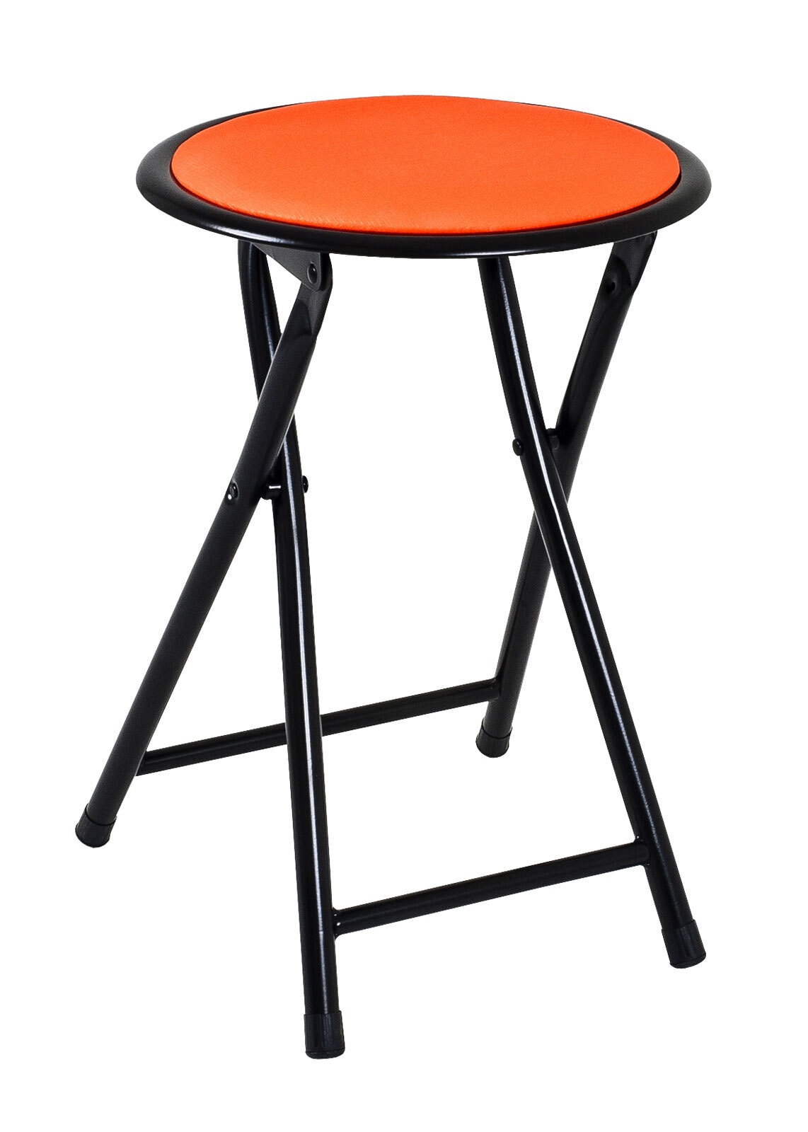 Klapphocker 30 cm Schwarz/ Orange