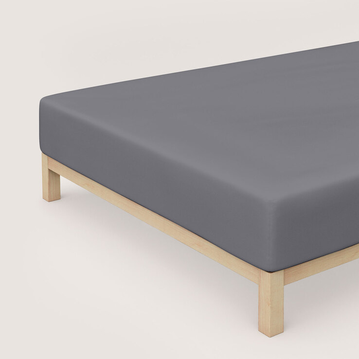 schlafgut Jersey-Boxspring-Spannbettlaken PURE 180-200 x 200-220 cm grau