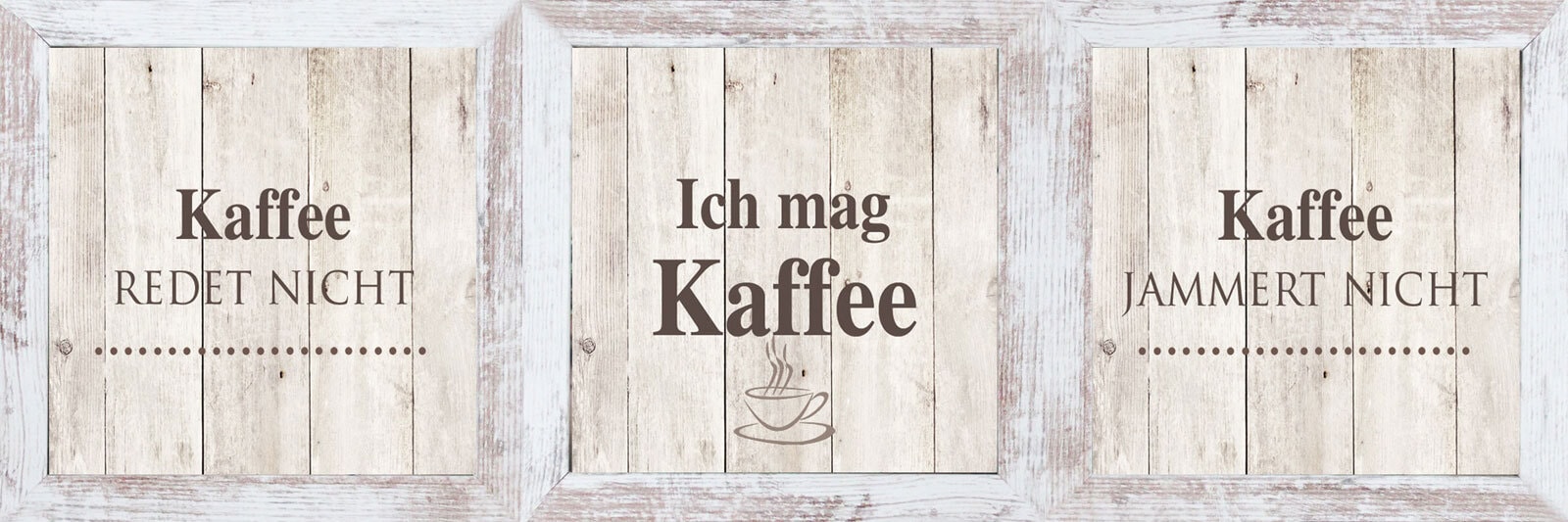 BÖNNINGHOFF Bild mit Rahmen KAFFEE II 3er Set