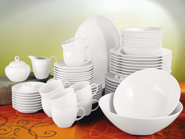 Seltmann Weiden Kaffee-Untertasse RONDO LIANE 6er Set weiß