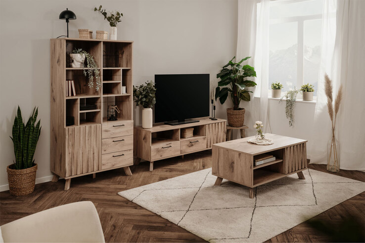 Highboard WELLINGTON 84,5 x 160 cm Schwedeneiche