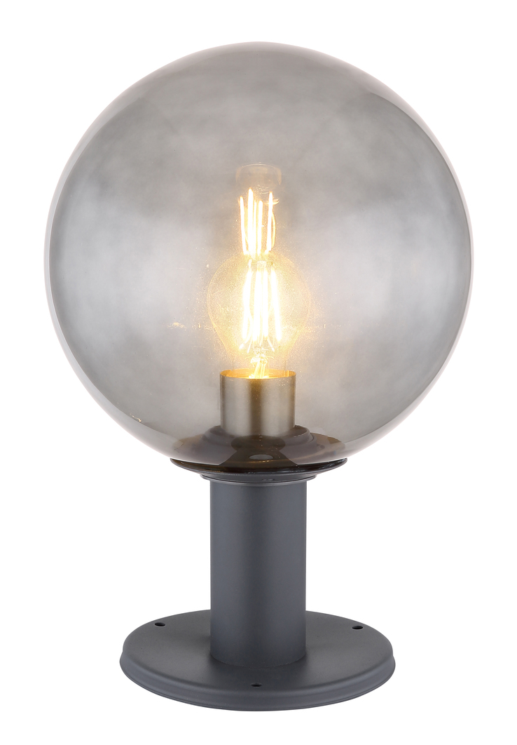 GLOBO LED Retrofit Sockelleuchte HEDWIG 38 cm anthrazit