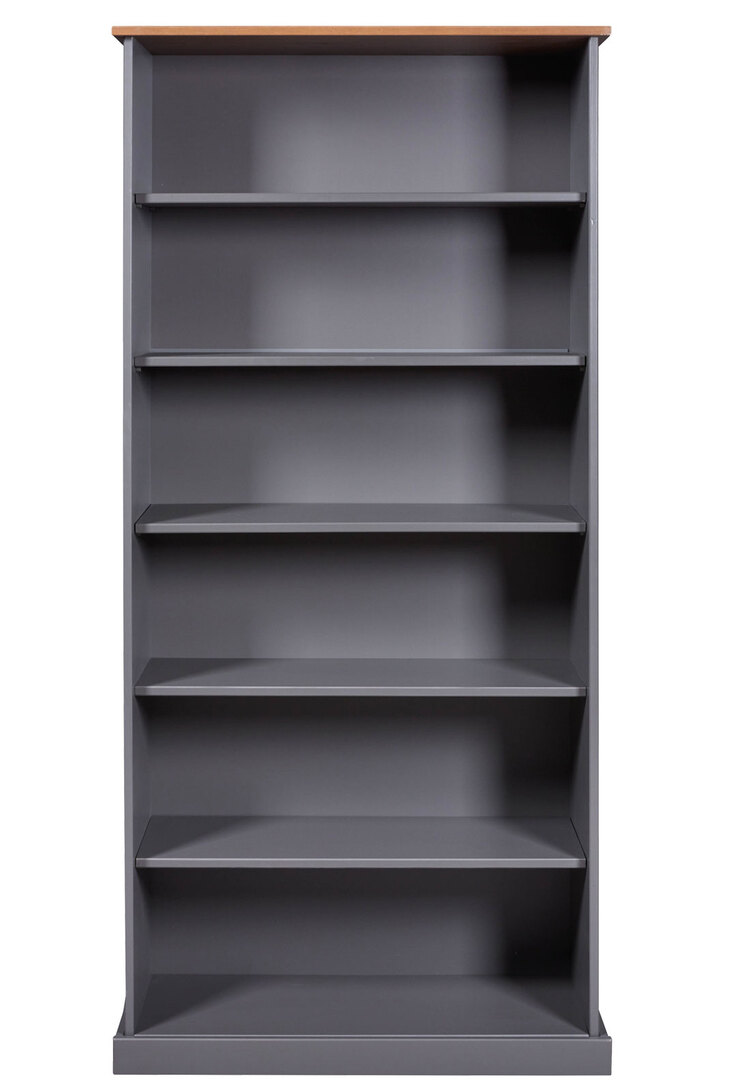 Regal NICLAS 90x190x38,1 cm Massivholz grau