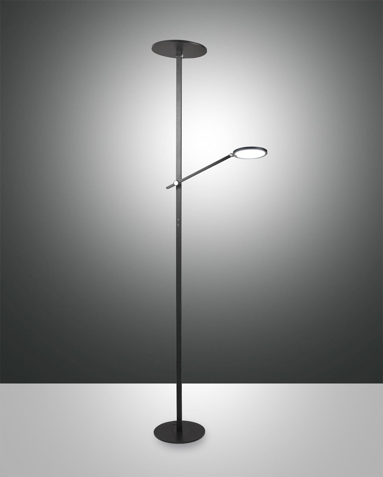 FABAS LUCE LED Stehlampe mit Leselampe REGINA schwarz