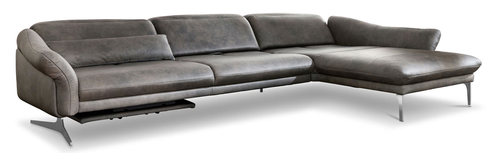 himolla Ecksofa WAGING Eleganza Leder meteorbraun