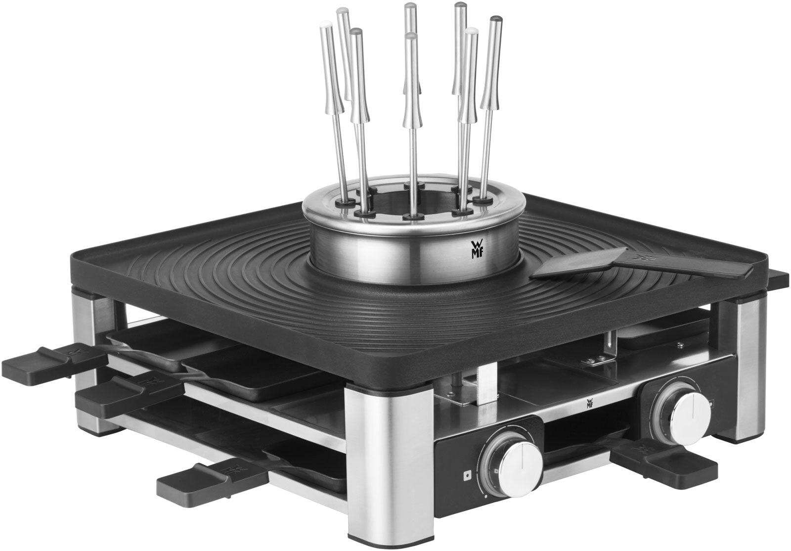 WMF Fondue Raclette Kombi Set LUMERO für 8 Personen 9-teilig