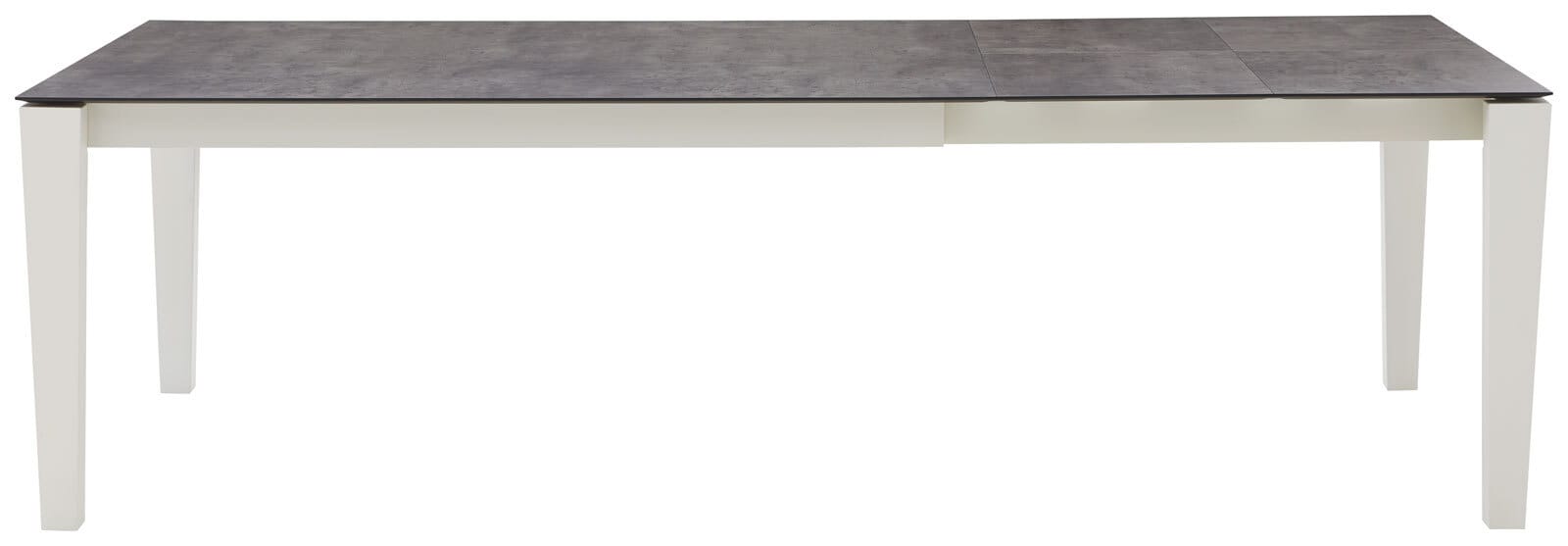 MONDO Esstisch QBIS 160-250 x 90 cm weiß /betongrau