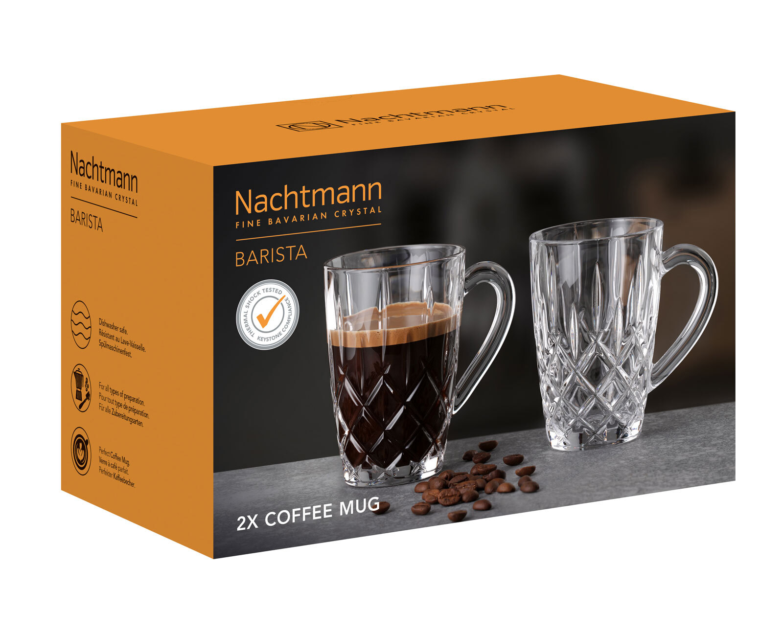 Nachtmann Kaffeebecher NOBLESSE BARISTA 2er Set 347 ml Kristallglas