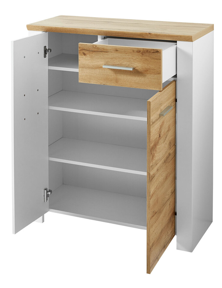 vito Schuhschrank MATERIO 39 x 90 x 105 cm Holznachbildung braun/weiß