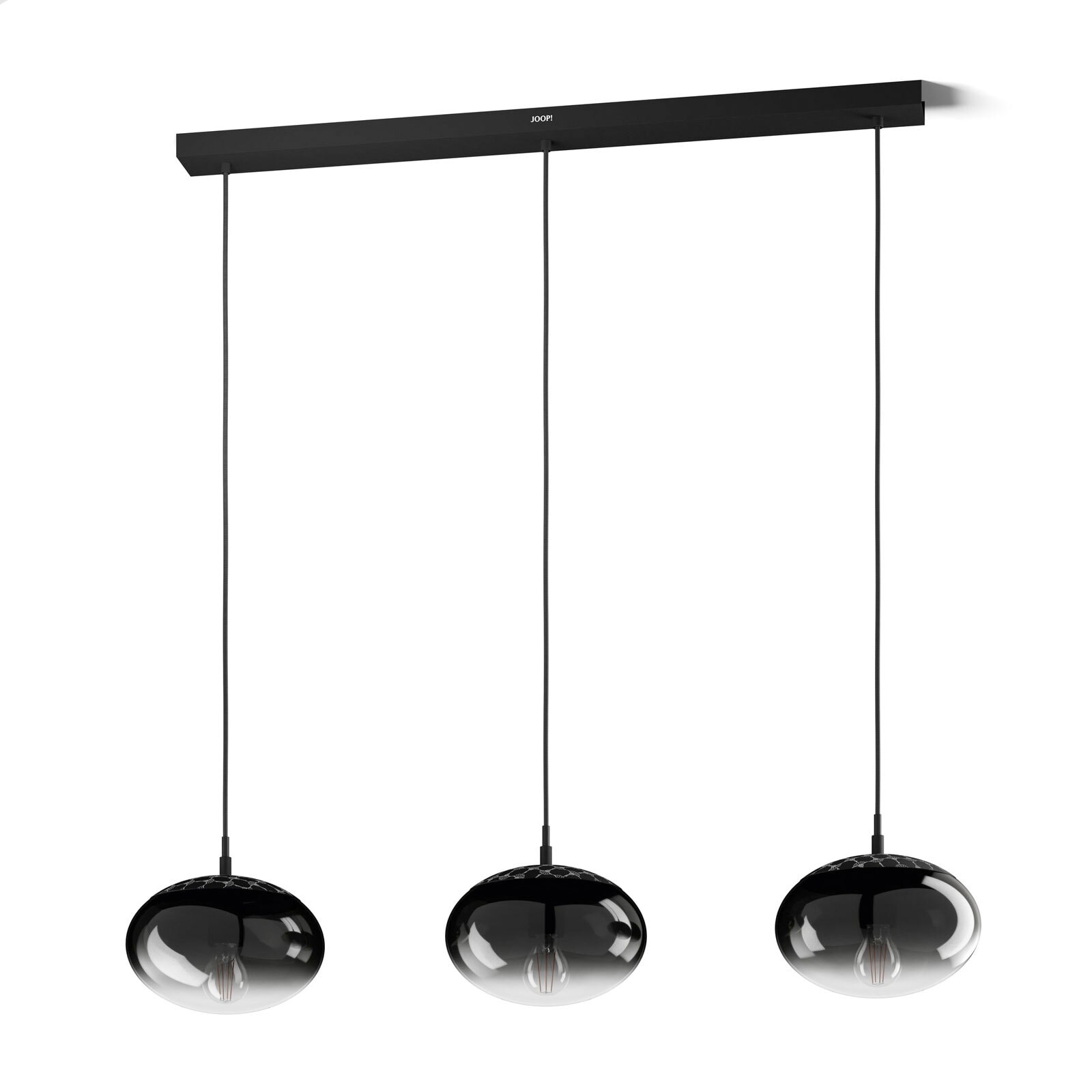 JOOP! Retrofit Pendellampe CURVE-CURVES LIGHTS 3-flg schwarz