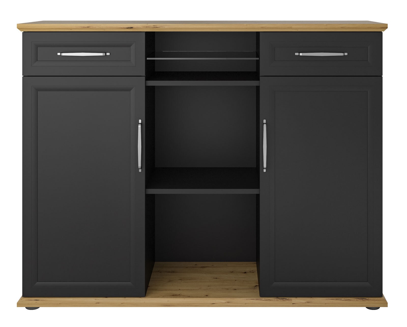 vito Aktenschrank KOBUS 135 cm Anthrazit/ Asteiche