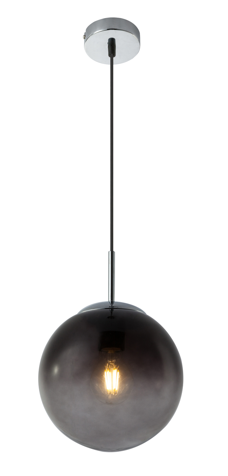 GLOBO Retrofit Pendelleuchte VARUS 20 cm chromfarbig