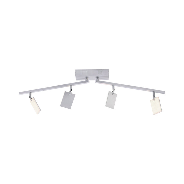 Paul Neuhaus LED Deckenlampe mit 4 Spots PURE-MIRA alufarbig