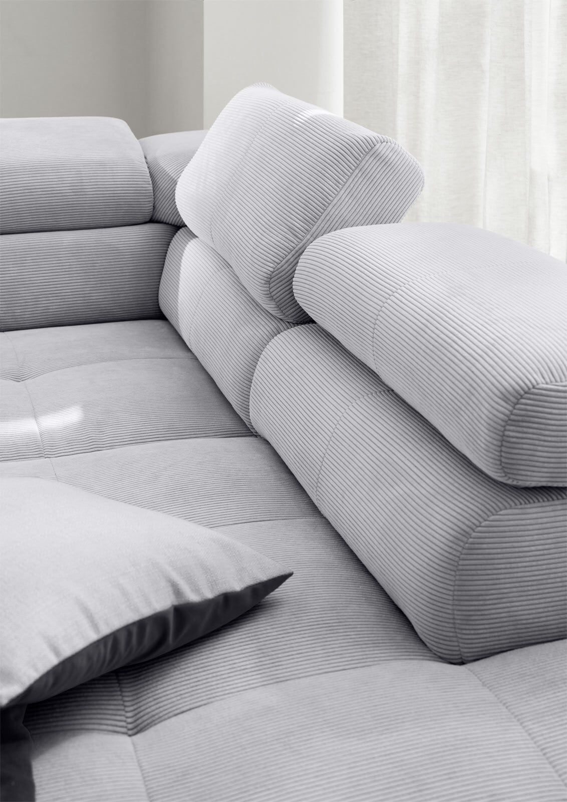 Ecksofa DENVER 311 x 219 cm grau