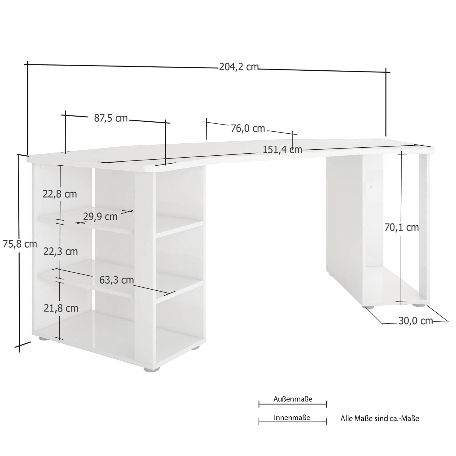 Gaming Tisch PIPPO 205 x 91 cm schwarz