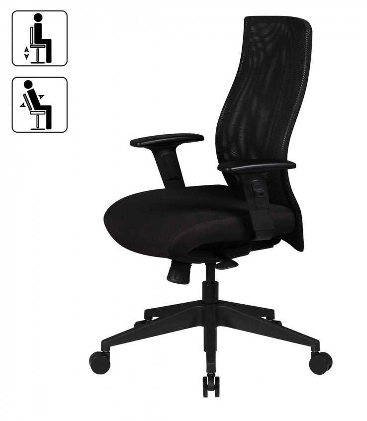 Chefsessel schwarz matt