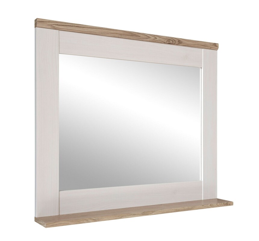 Spiegel CASA 80 x 70 cm braun/ weiß