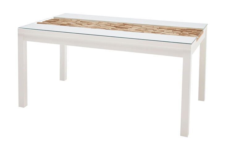 PHILL HILL Esstisch MIA 160 x 90 cm Eiche massiv /weiß lackiert